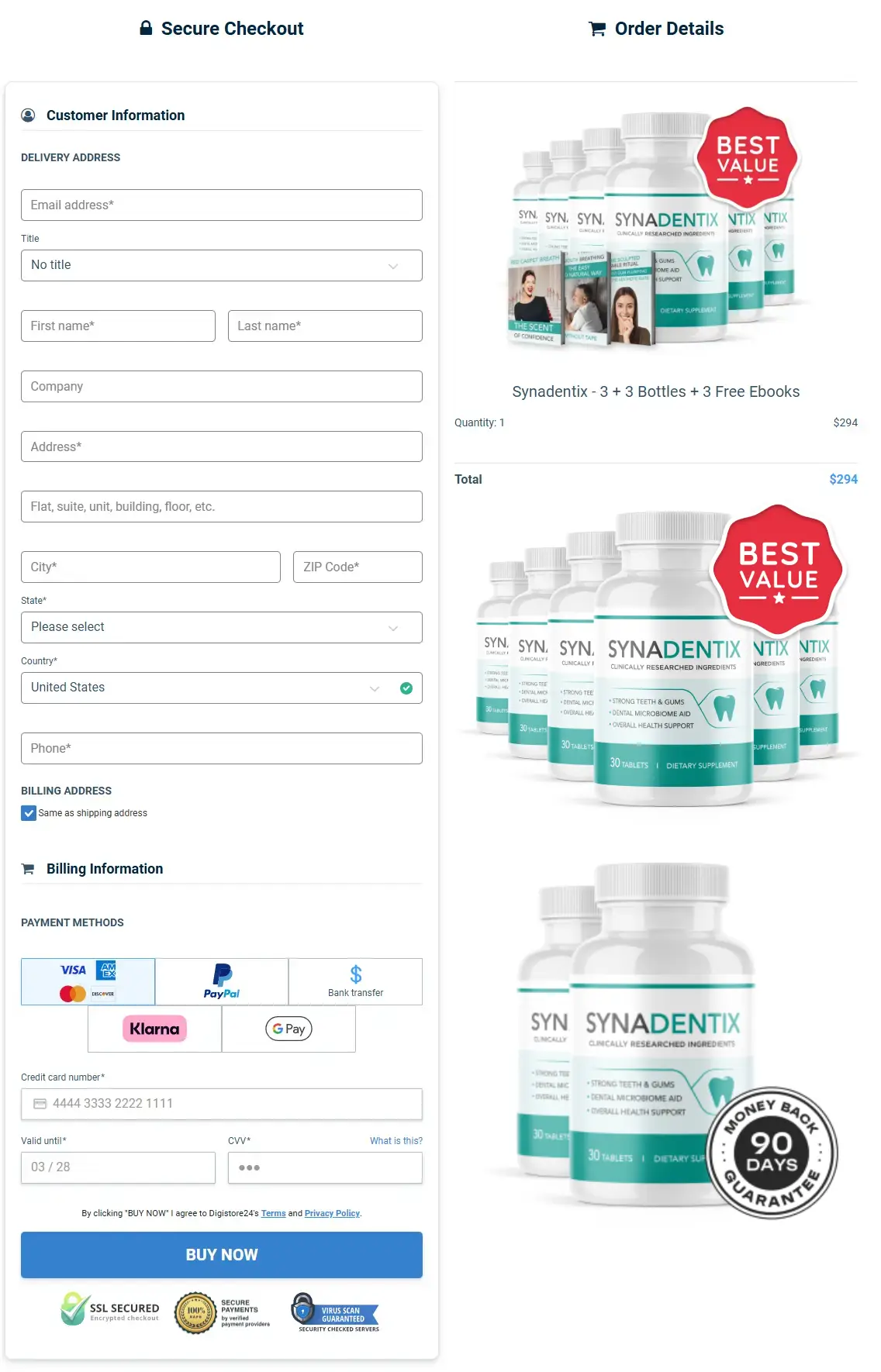 Synadentix  Cart Section